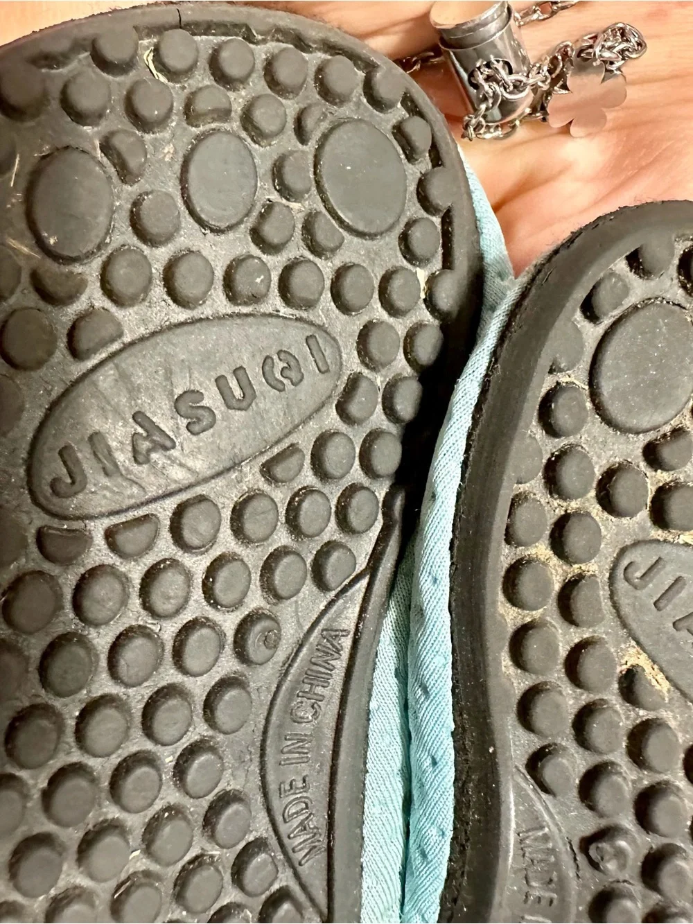 Light Blue Kids Water Shoes with Black Trim